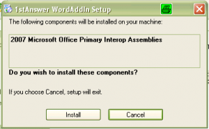 1stAnswer.WordAddin Installationsvorbereitung 1stAnswer.WordAddin Installationsvorbereitung