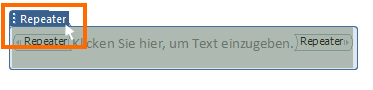 Markierung des Repeaters Markierung des Repeaters