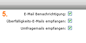 E-Mailbenachrichtigungseinstellungen