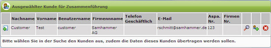 Kunden zusammenführen