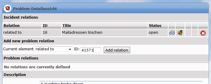 Relation to a Problem