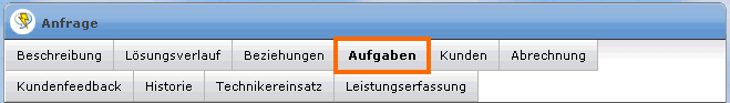 Aufgabe aus dem Incident erstellen Aufgabe aus dem Incident erstellen
