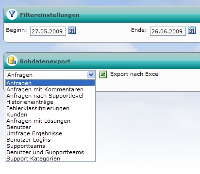 Rohdatenexport Rohdatenexport